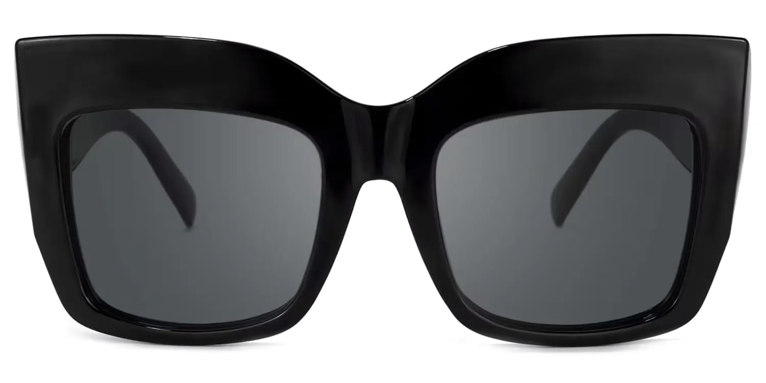 Cassandra - Square Black Sunglasses sold by Vooglam product image thumbnail 2