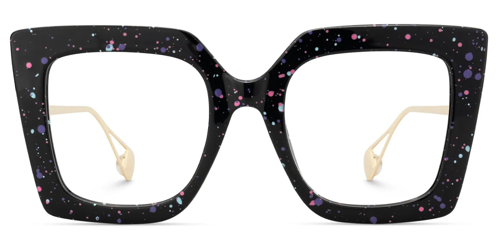 Adrienne - Square Multicolor Eyeglasses sold by Vooglam