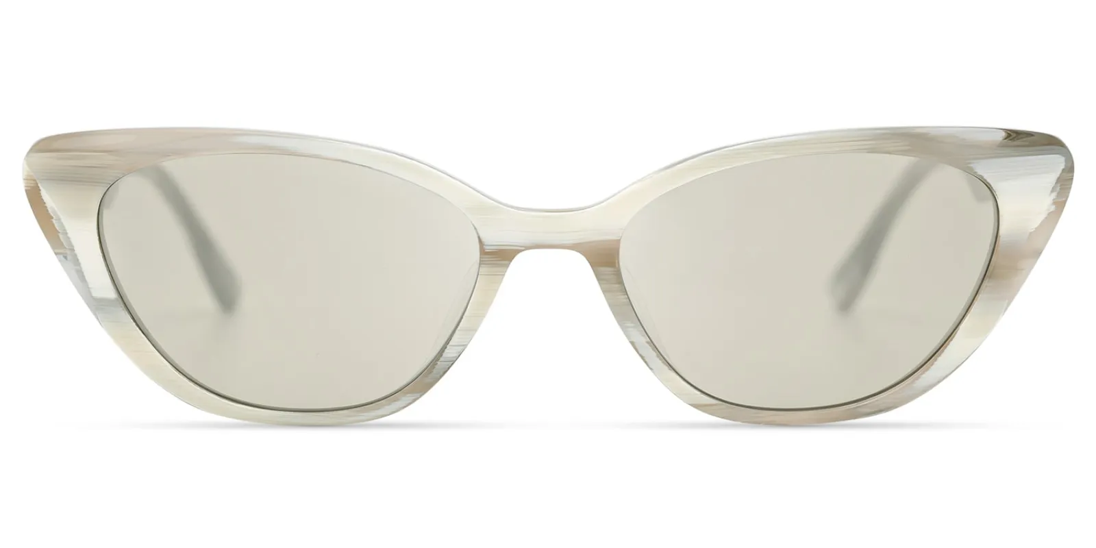 Jacinda - Cat Eye White Sunglasses sold by Vooglam