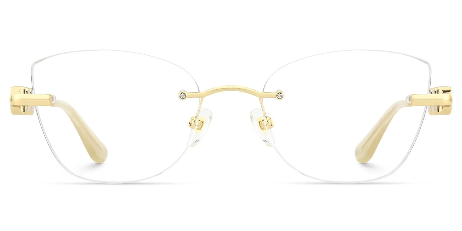 Muse - Cat Eye Gold Eyeglasses sold by Vooglam product image thumbnail 2