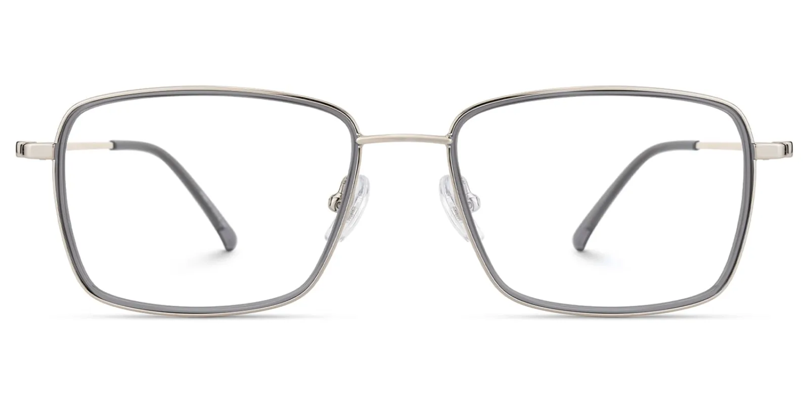 Marlene - Rectangle Grey Eyeglasses sold by Vooglam