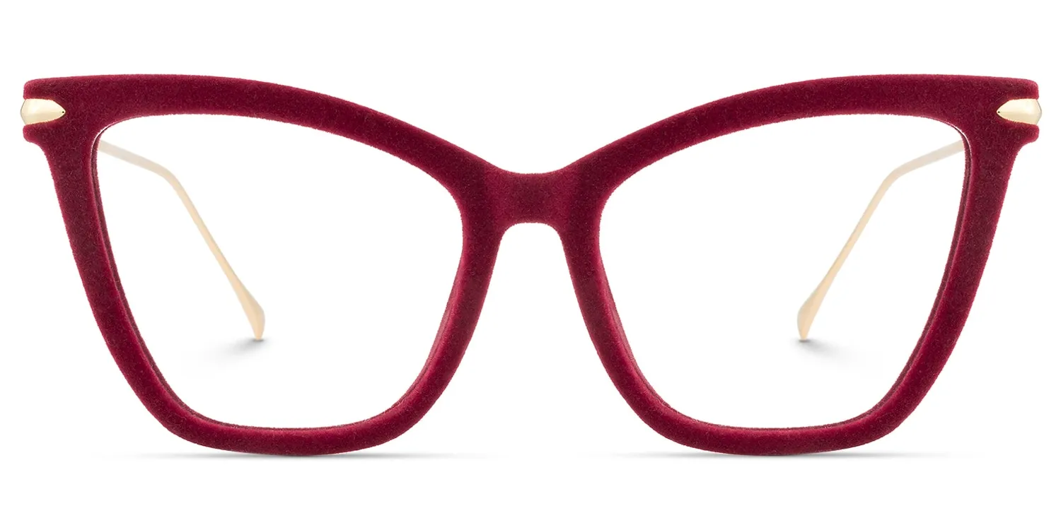 Hilary - Butterfly Red Eyeglasses sold by Vooglam