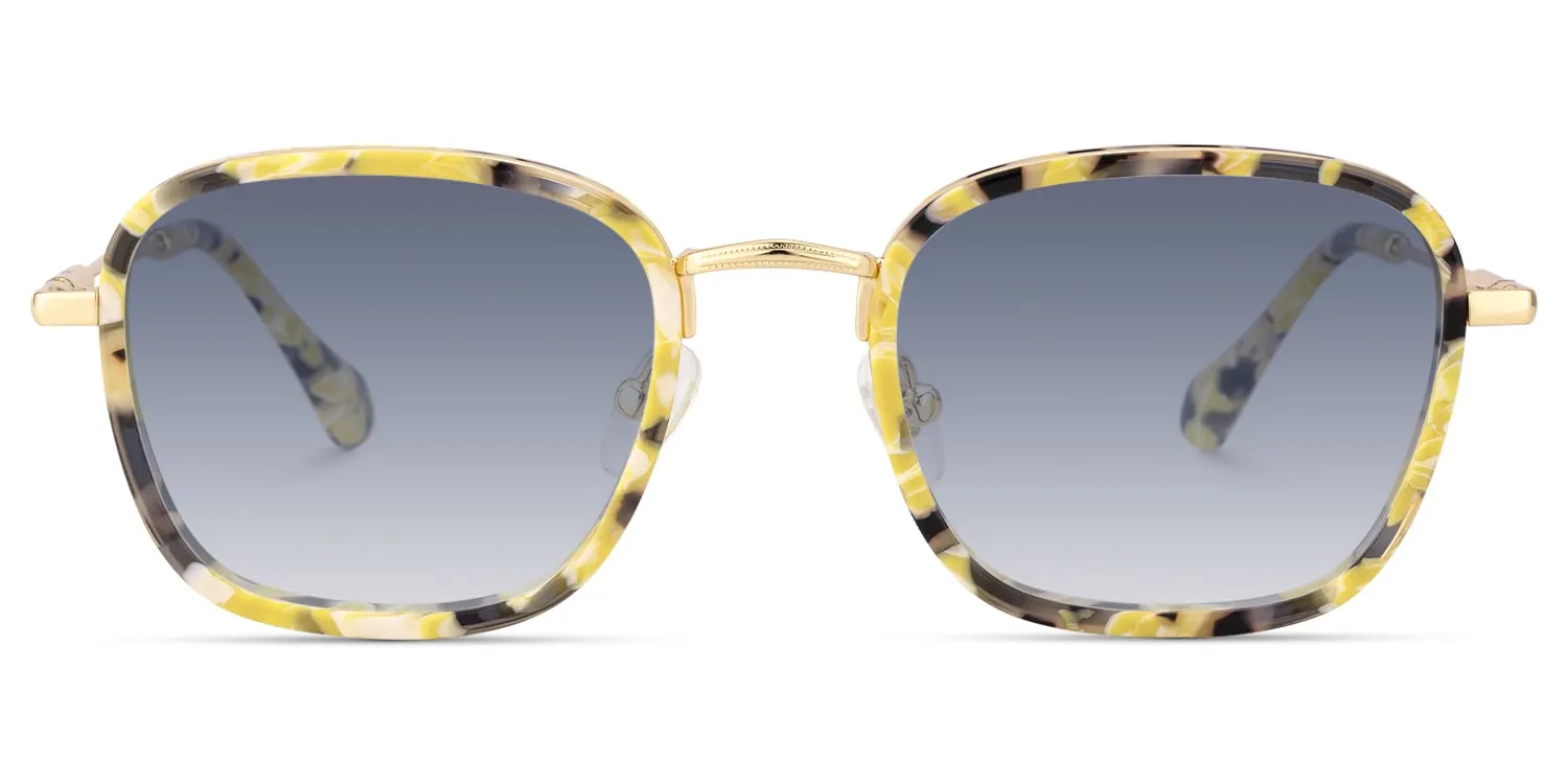 Sundance - Square Yellow Sunglasses sold by Vooglam