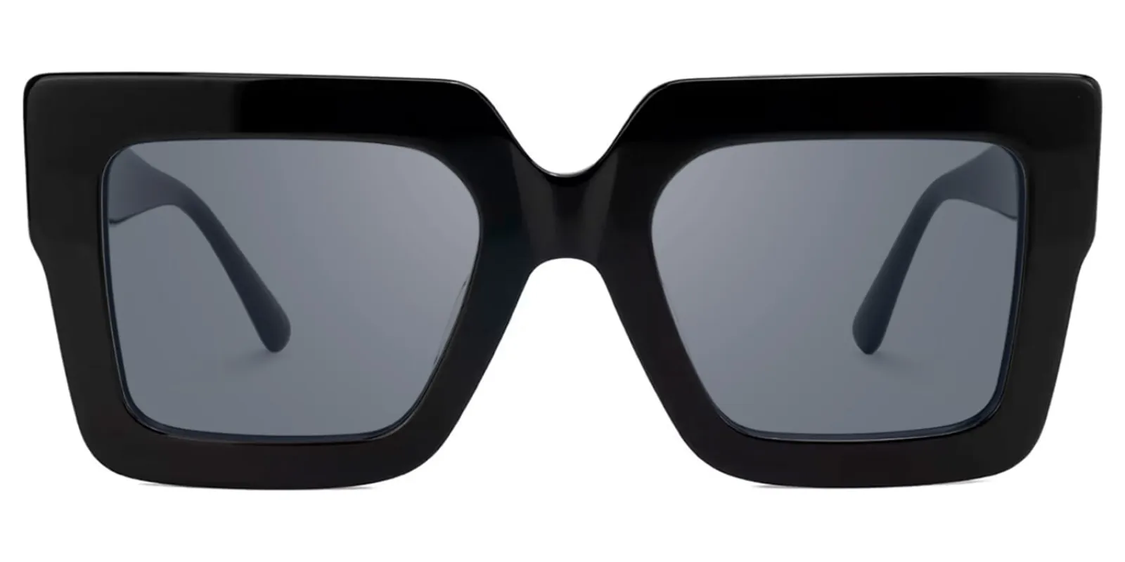Charisse - Square Black Sunglasses sold by Vooglam