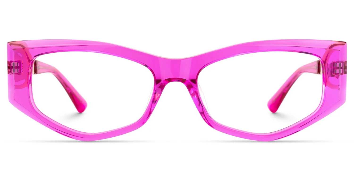 Tahiya - Geometric Pink Eyeglasses sold by Vooglam product image thumbnail 2