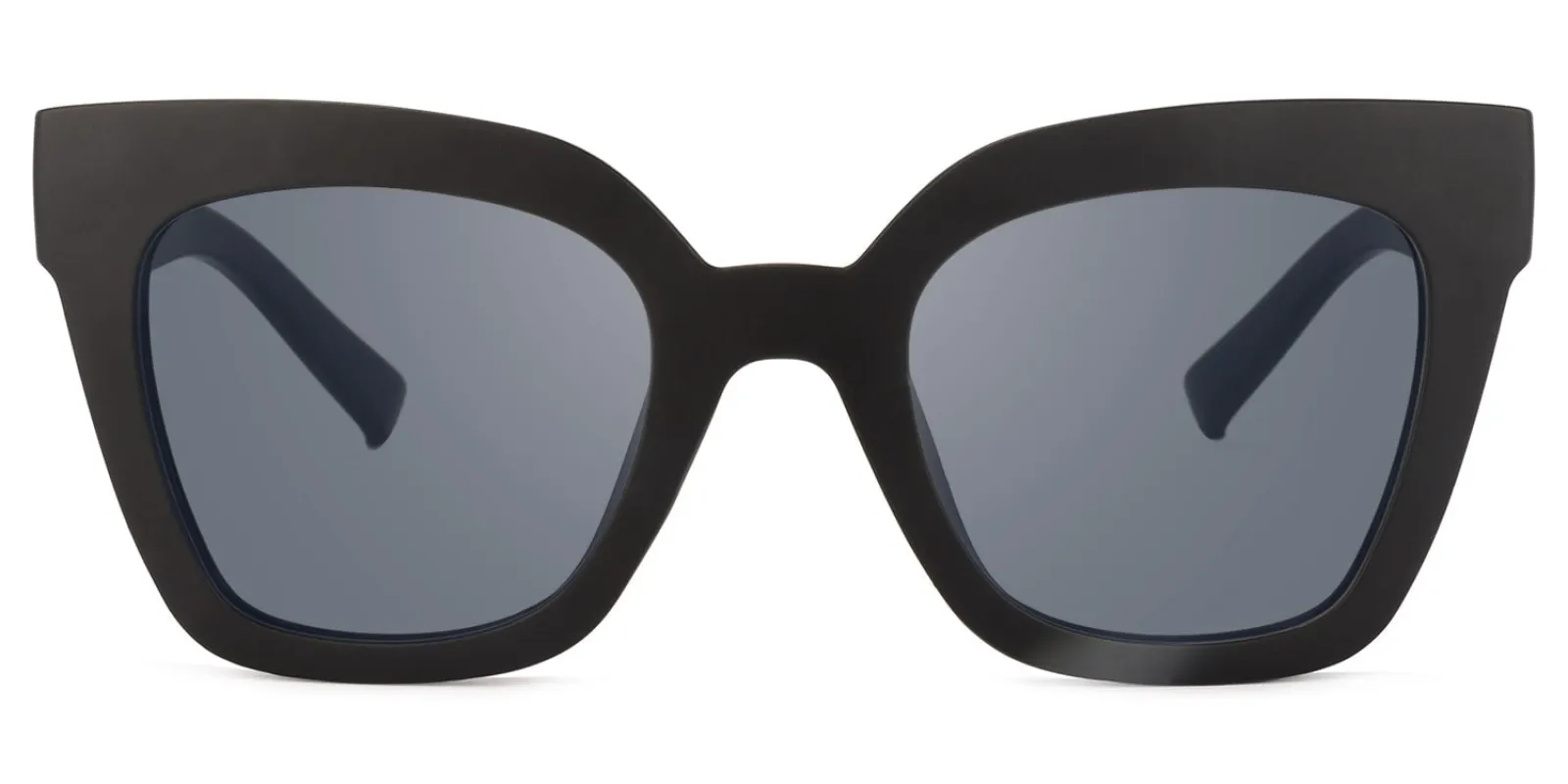 Naila - Square Black Sunglasses sold by Vooglam