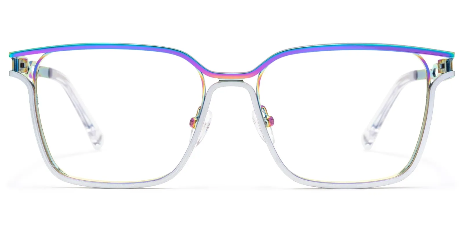 Frenzy - Square Multicolor Eyeglasses sold by Vooglam