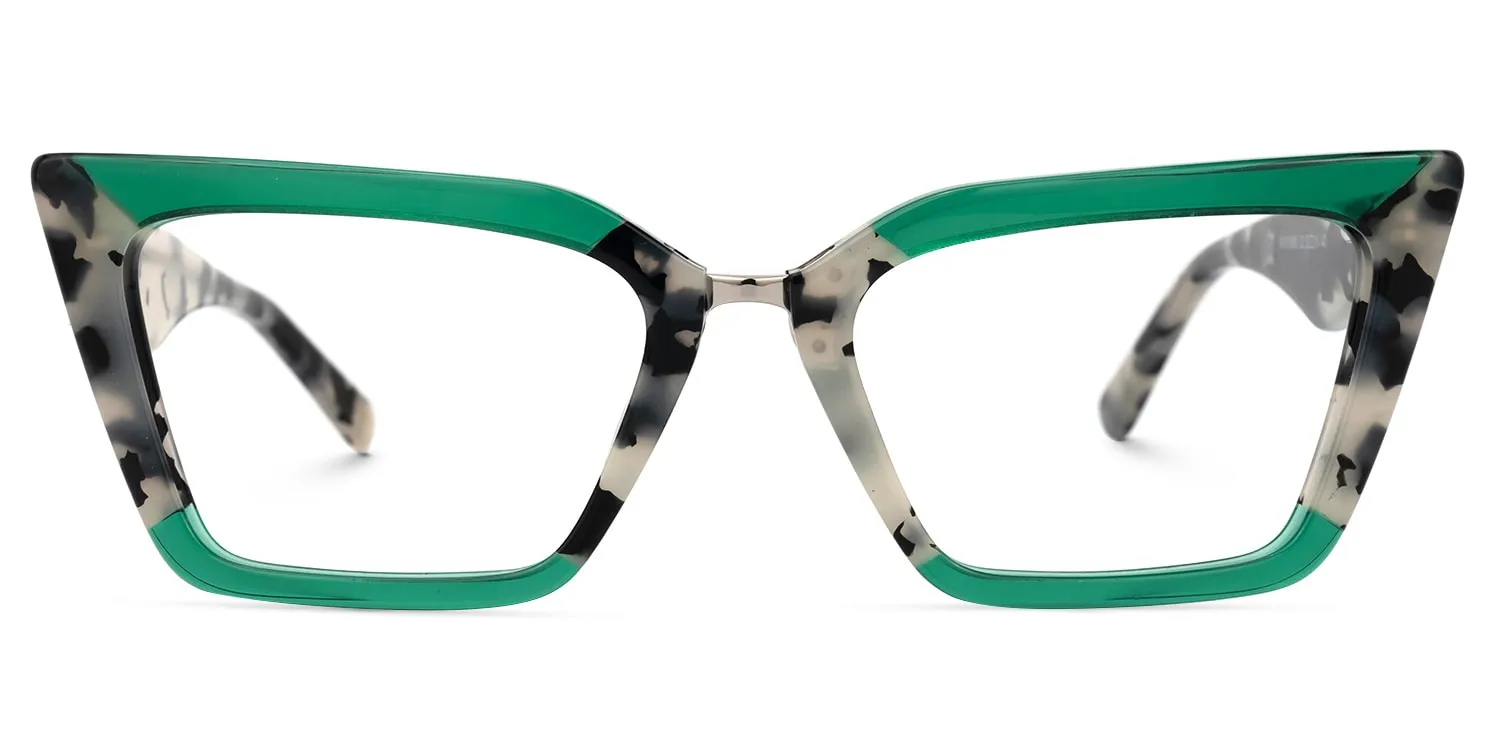 Petrie - Avant Grarde Green Tortoiseshell Eyeglasses sold by Vooglam