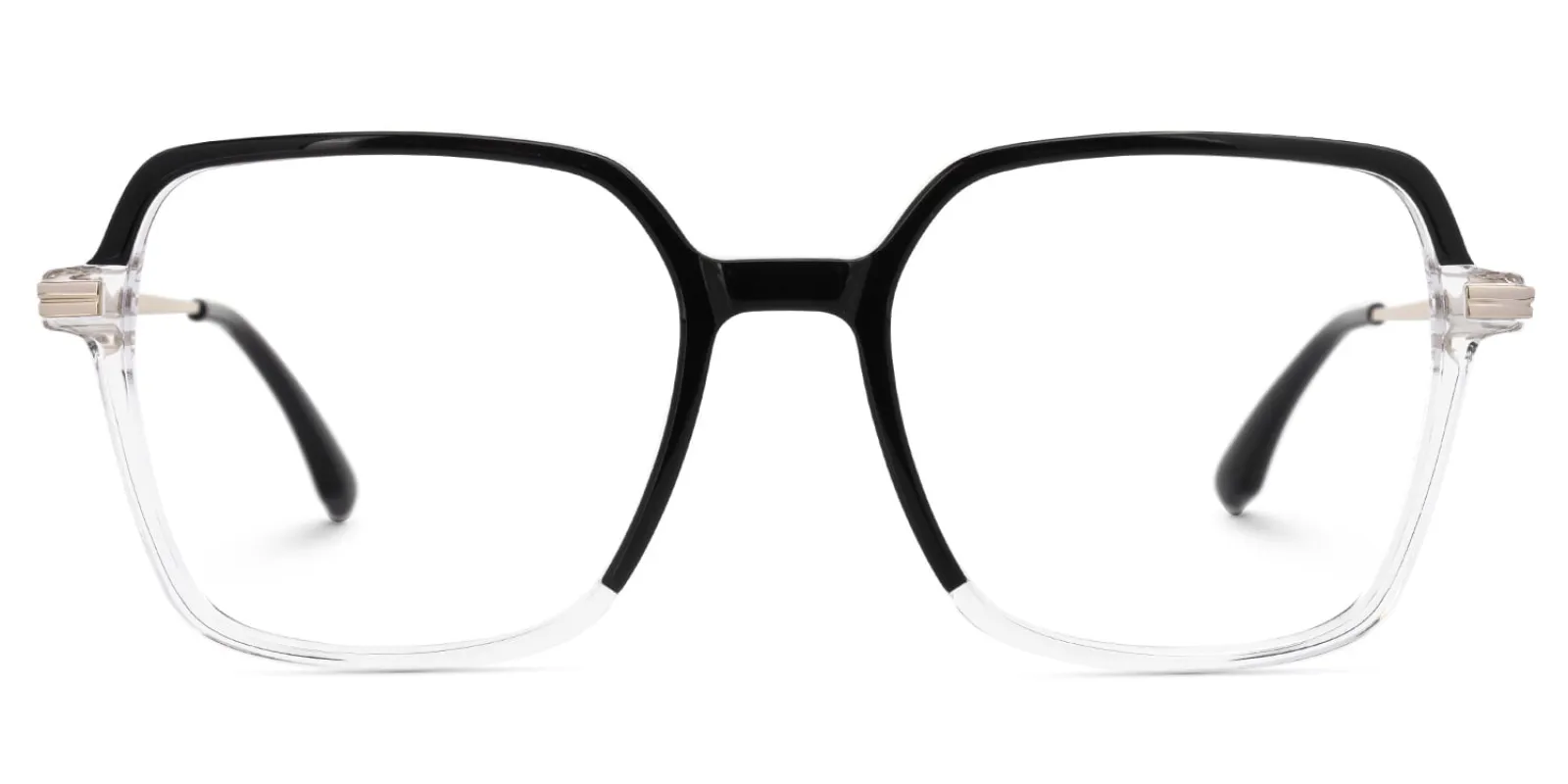 Elton - Square Black Eyeglasses sold by Vooglam