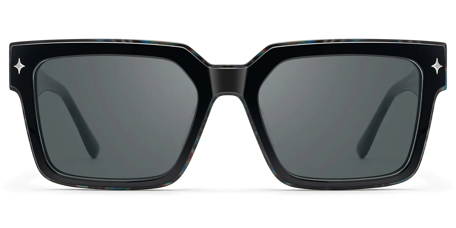 Havok - Rectangle Black Sunglasses sold by Vooglam