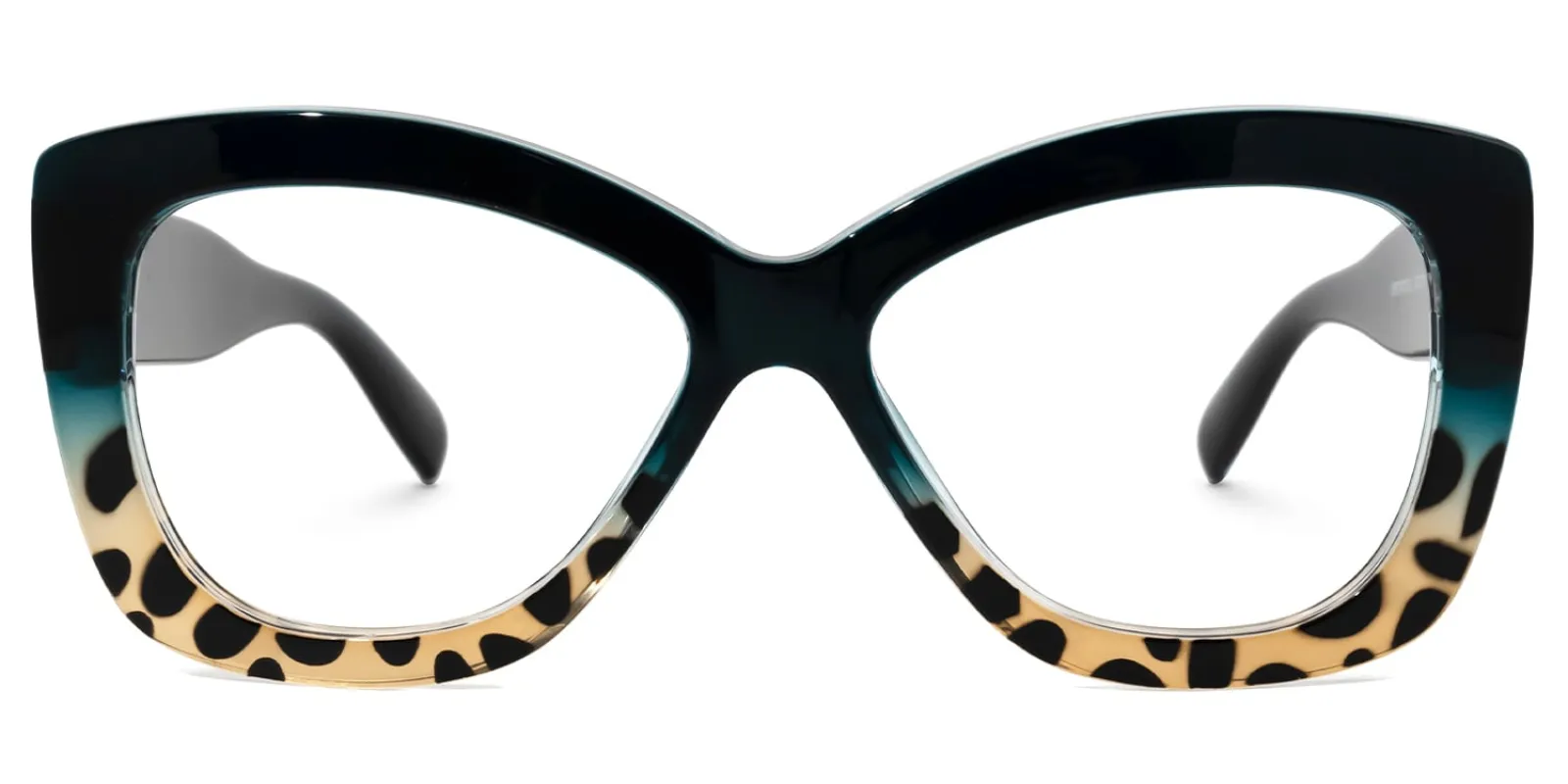 Undra - Bold Eyeglasses with Leopard Print made by Vooglam