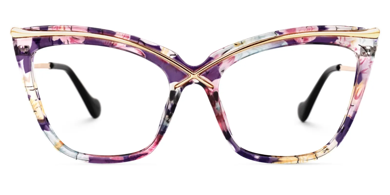 Janina - Floral Pattern Butterfly Fairy Glasses sold by Vooglam