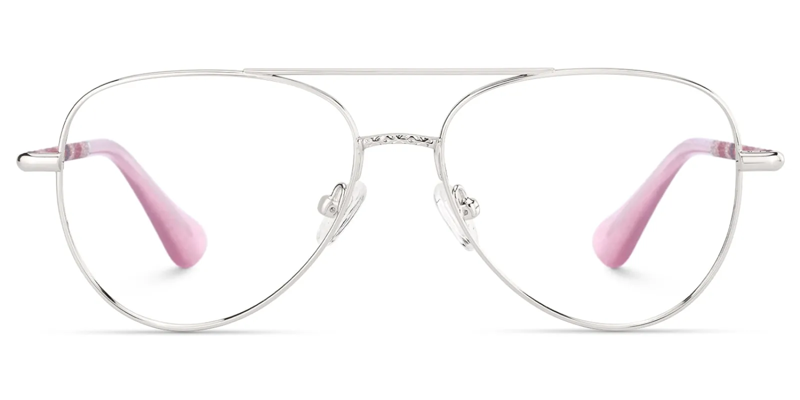 Joni - Aviator Silver Eyeglasses sold by Vooglam