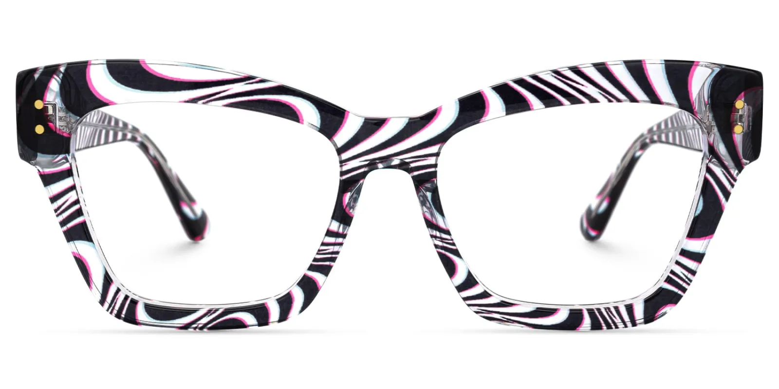 Vanna - Rectangle Animal Eyeglasses sold by Vooglam