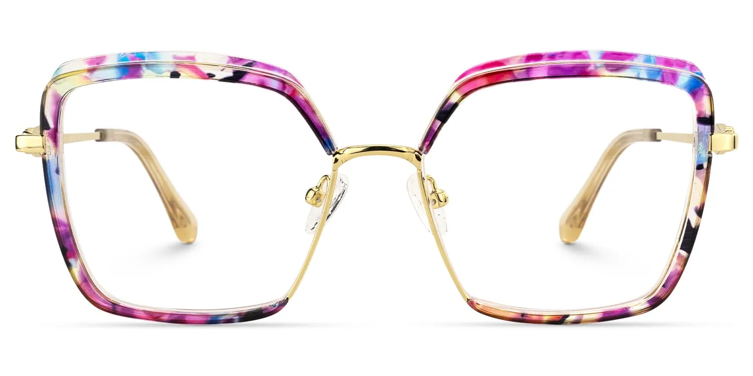 Fiorella - Square Floral Eyeglasses sold by Vooglam product image thumbnail 2
