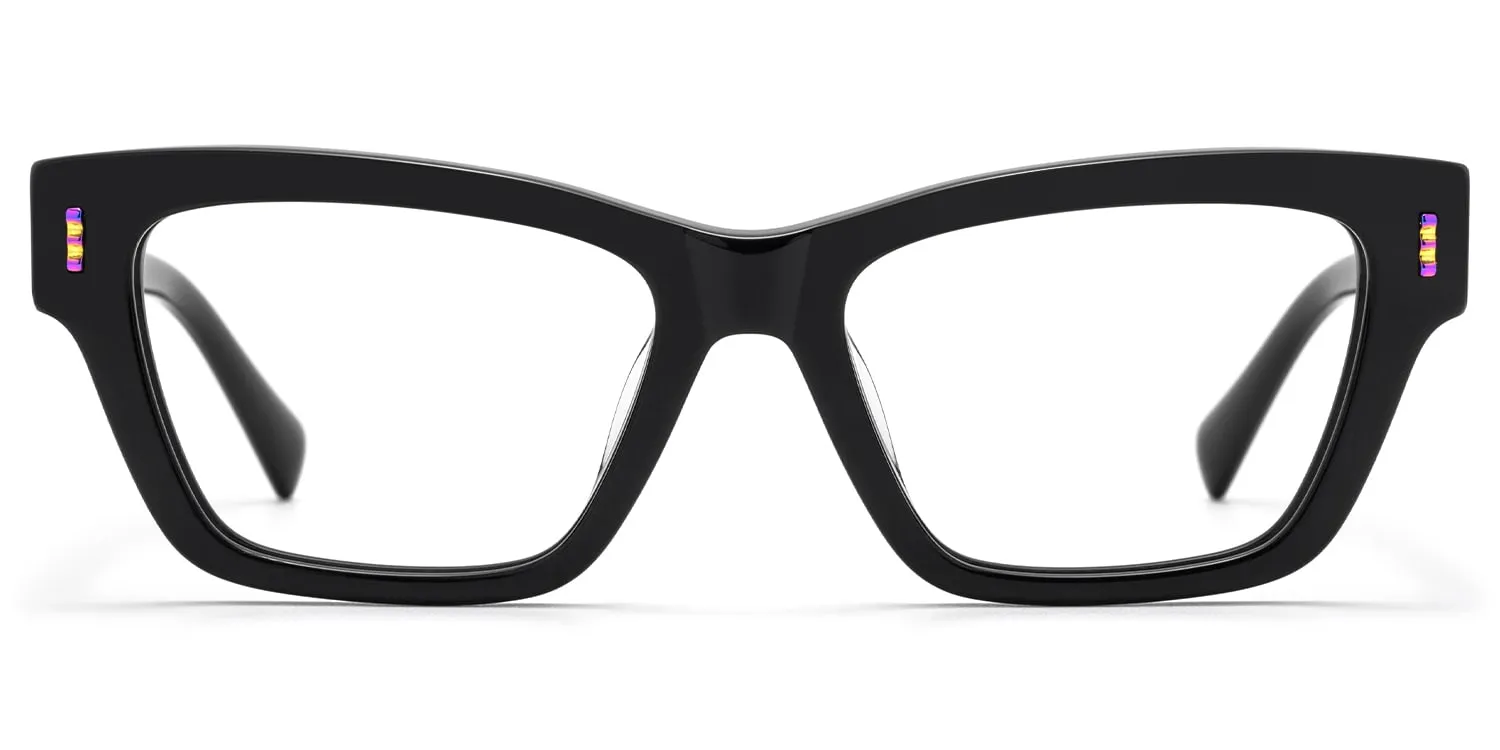 Surreal - Rectangle Black Eyeglasses sold by Vooglam product image thumbnail 2