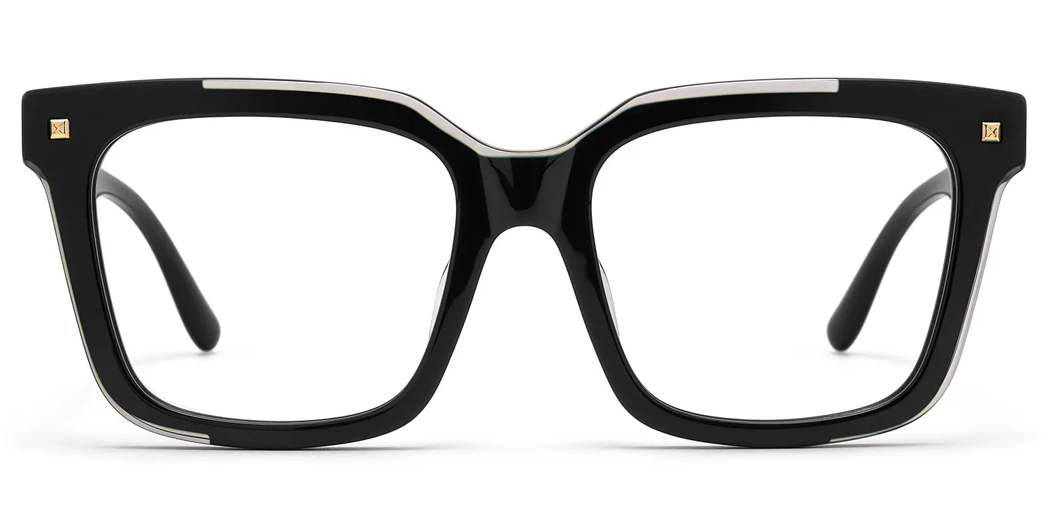 Taffeta - Square Black Eyeglasses sold by Vooglam product image thumbnail 2