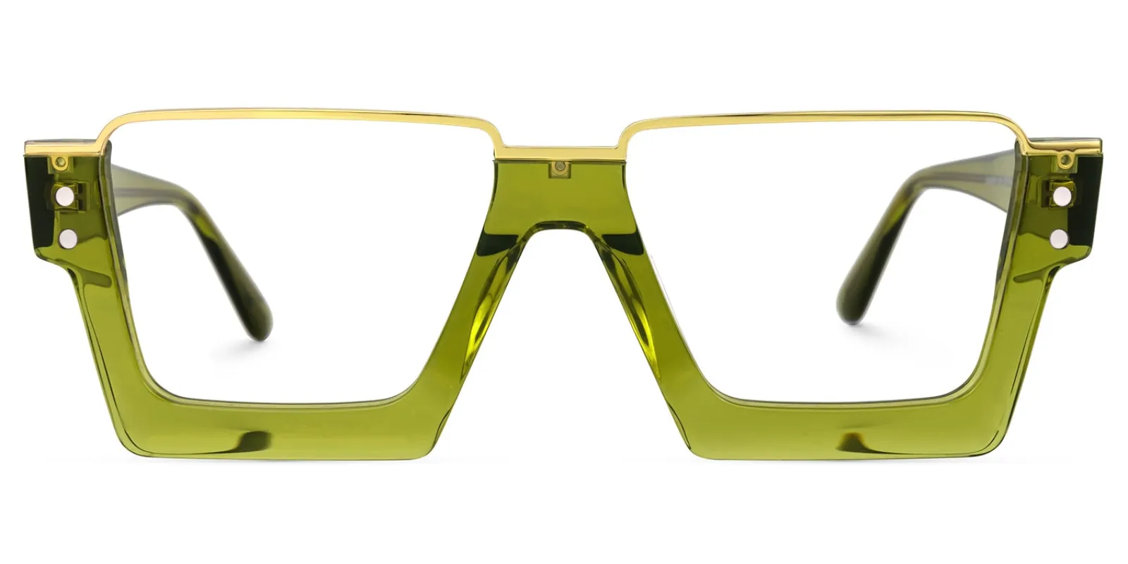 Dardhan - Rectangle Green Eyeglasses sold by Vooglam