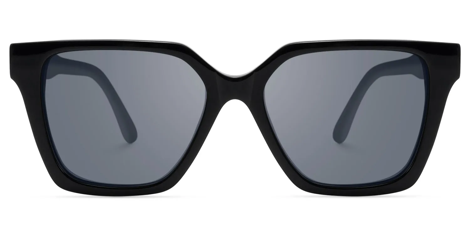 Eclipse - Square Black Sunglasses sold by Vooglam product image thumbnail 2