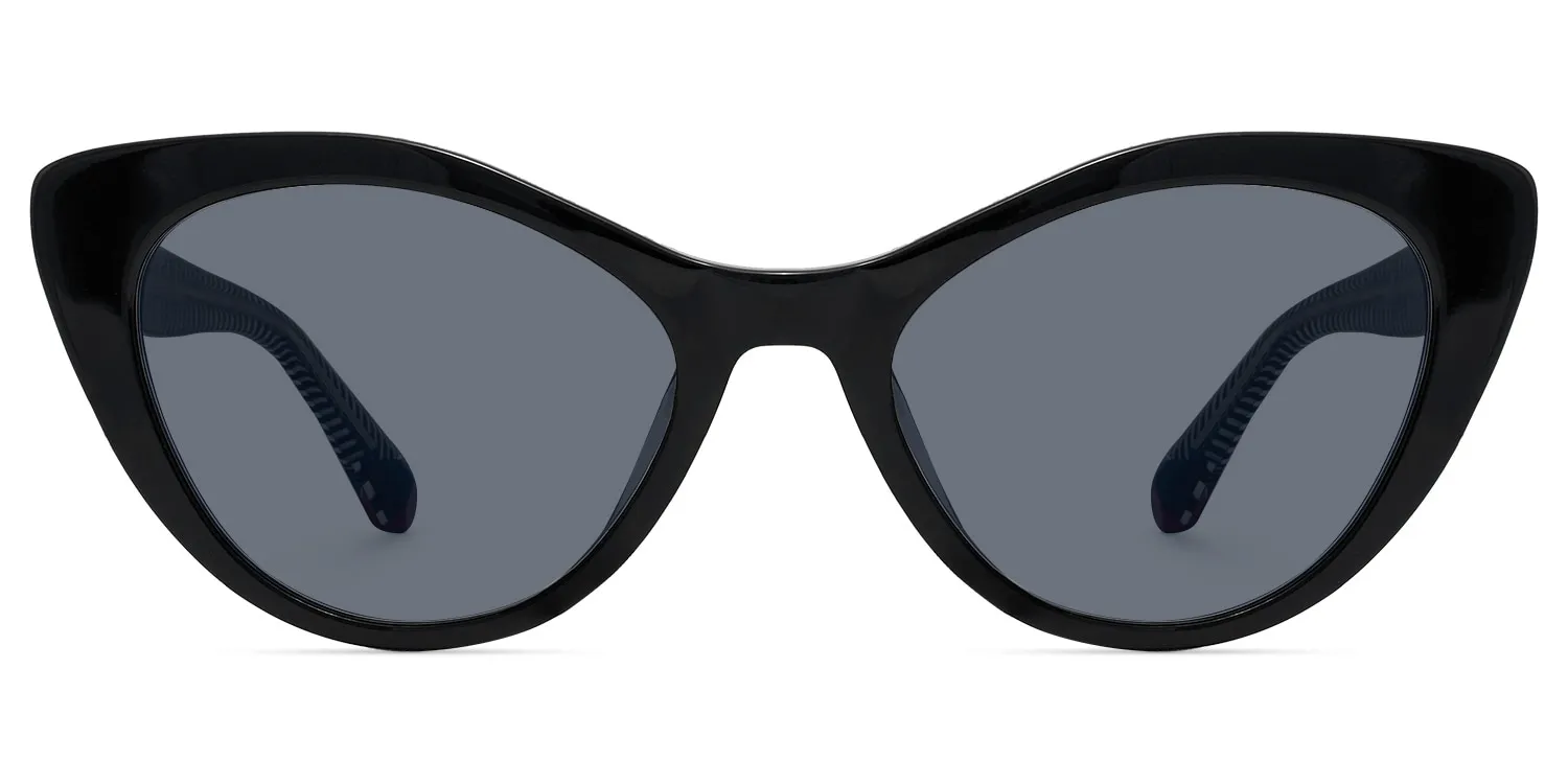 Naira - Cat Eye Black Prescription Sunglasses sold by Vooglam product image thumbnail 2