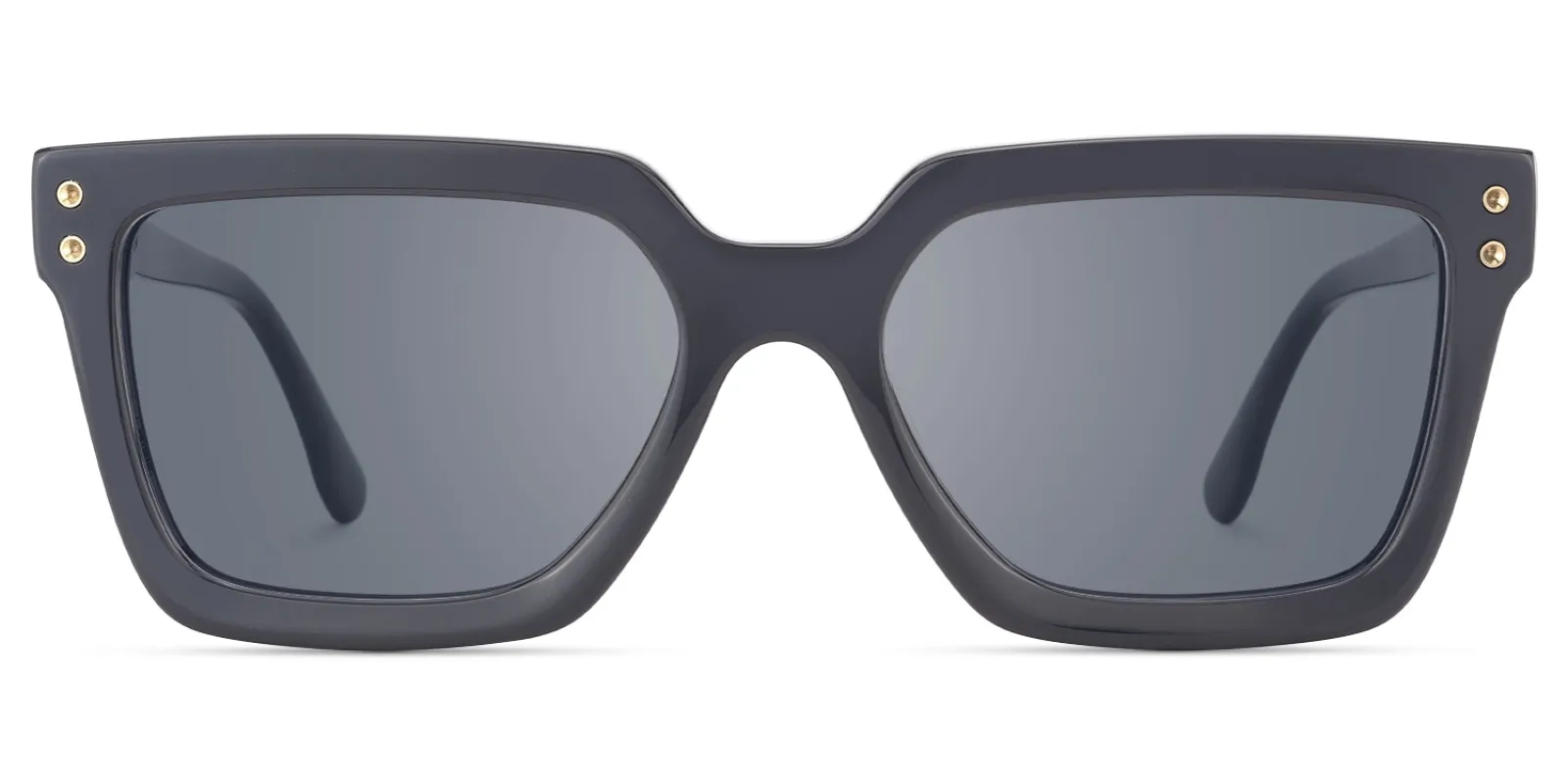 Cavalier - Rectangle Grey Sunglasses sold by Vooglam