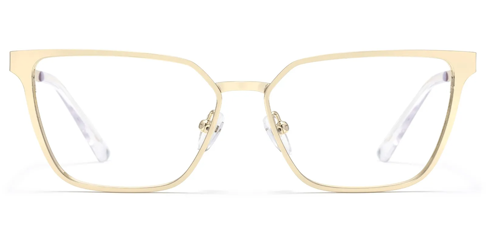 Hologram - Rectangle Gold Eyeglasses sold by Vooglam
