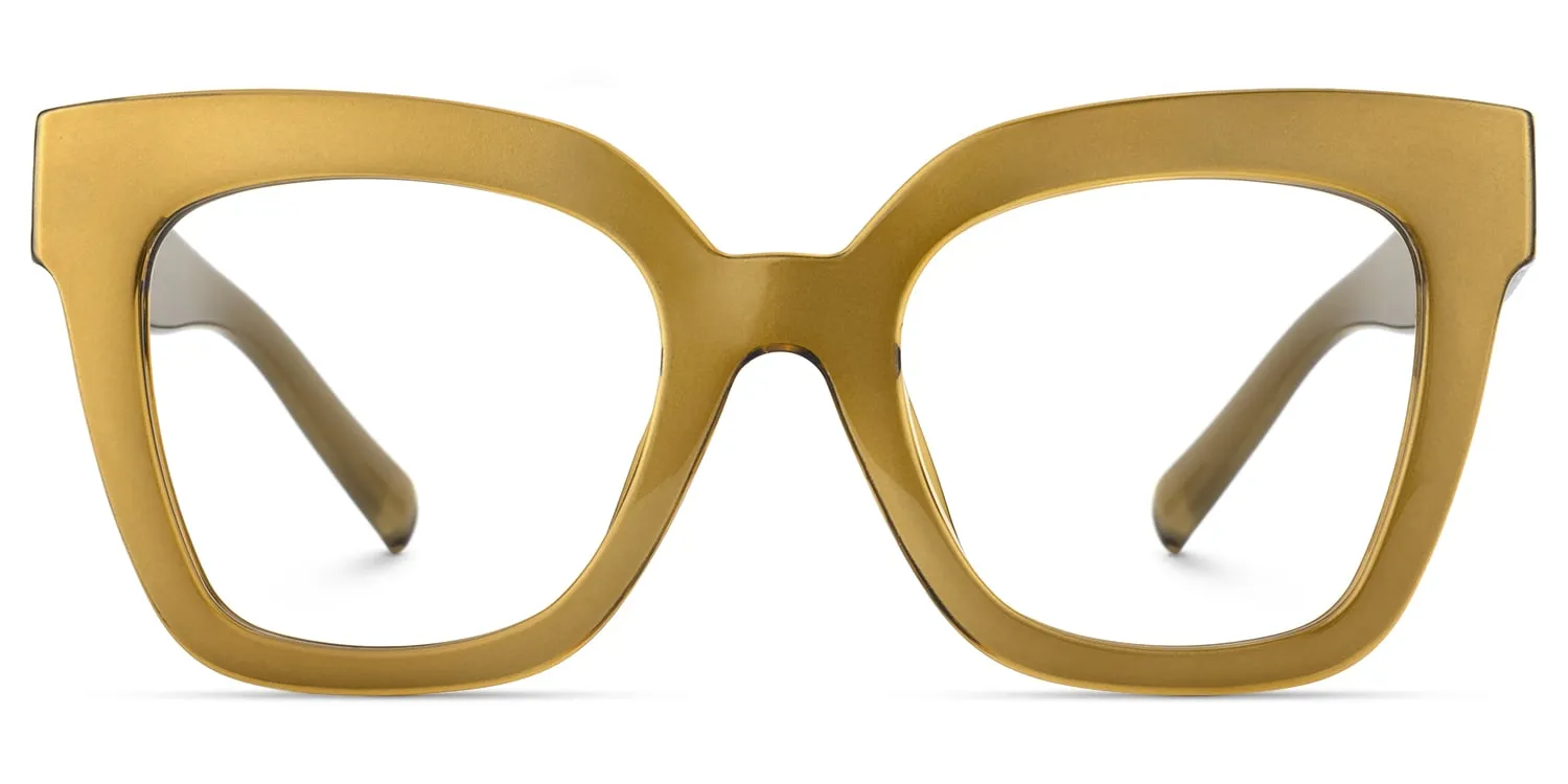 Naila - Square Yellow Eyeglasses sold by Vooglam product image thumbnail 2