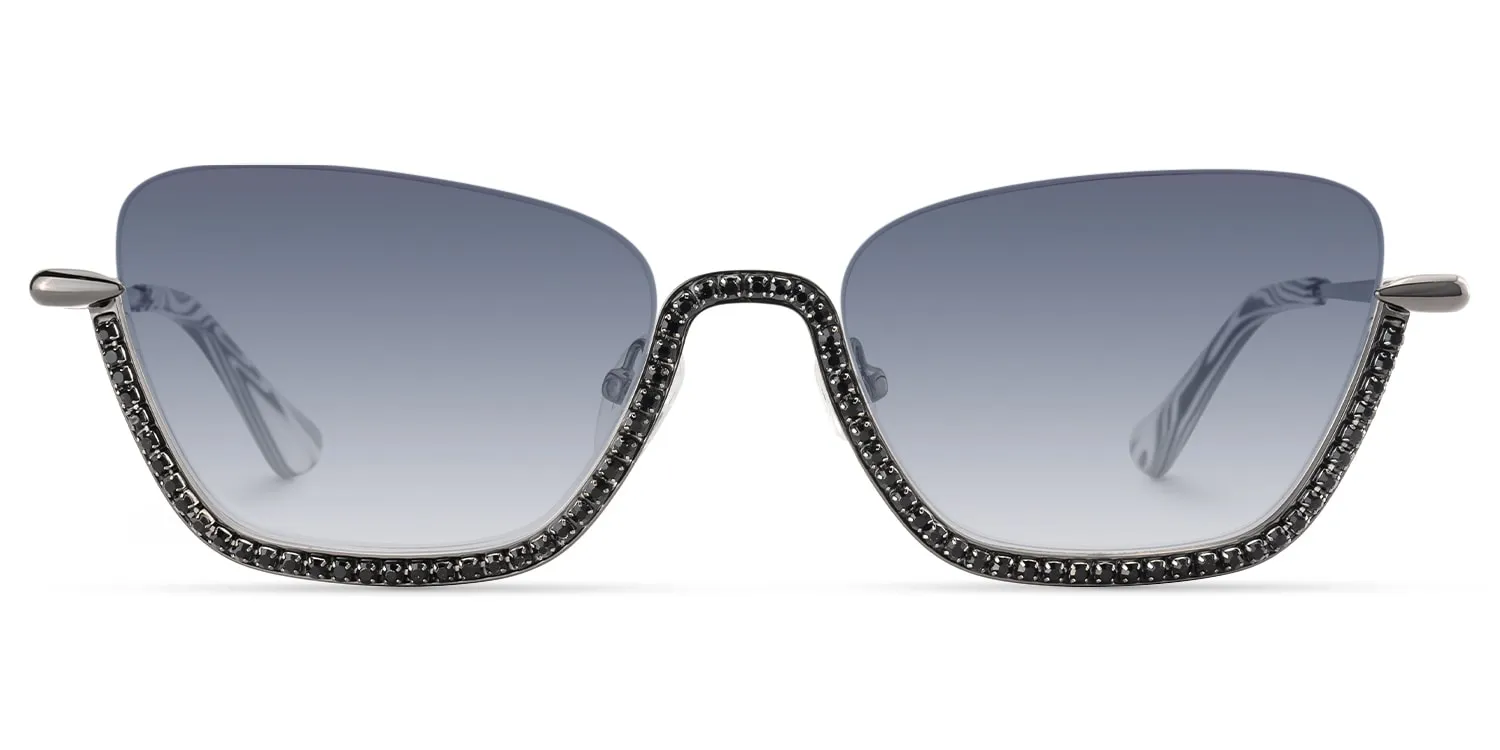 Viva - Cat Eye Black Sunglasses sold by Vooglam