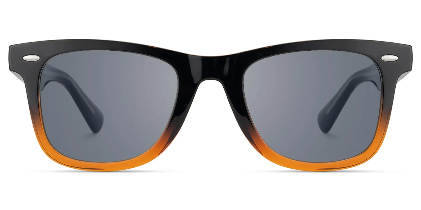 Nadia - Rectangle Two-tone Sunglasses sold by Vooglam