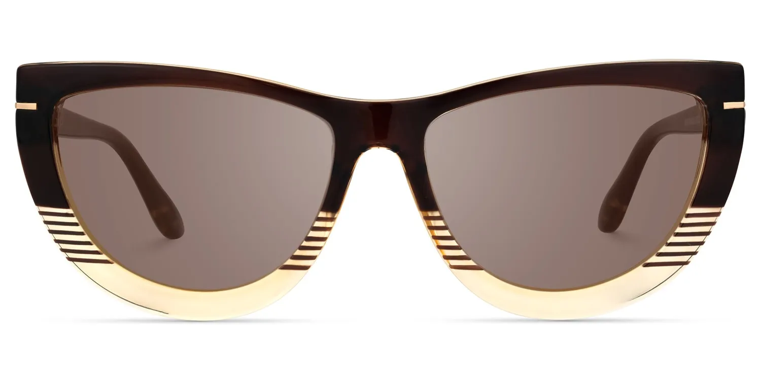 Rhea - Butterfly Brown Sunglasses sold by Vooglam