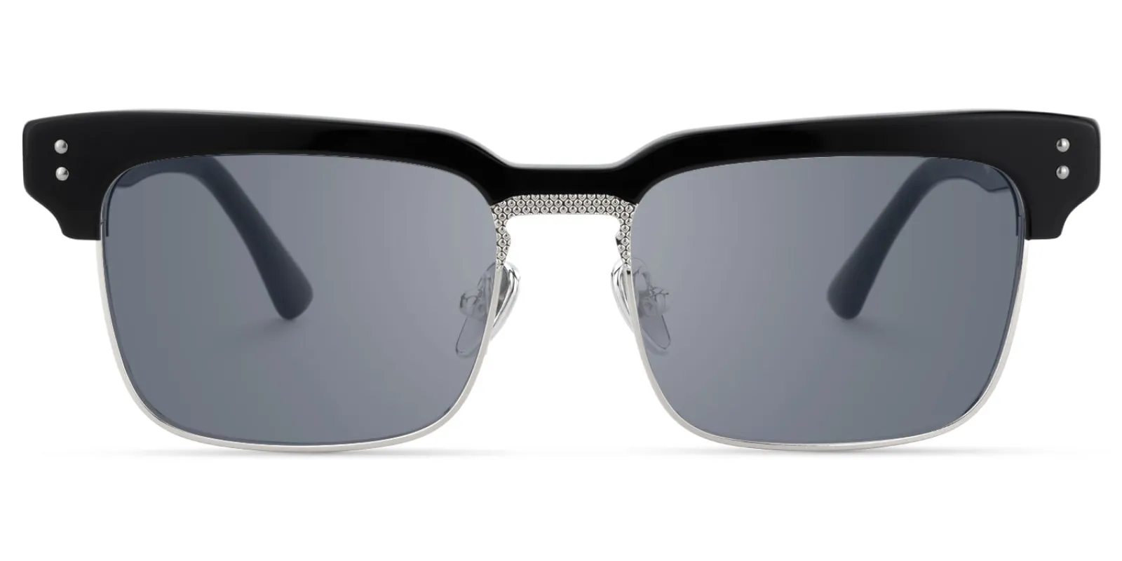 Paley - Browline Black Sunglasses made by Vooglam