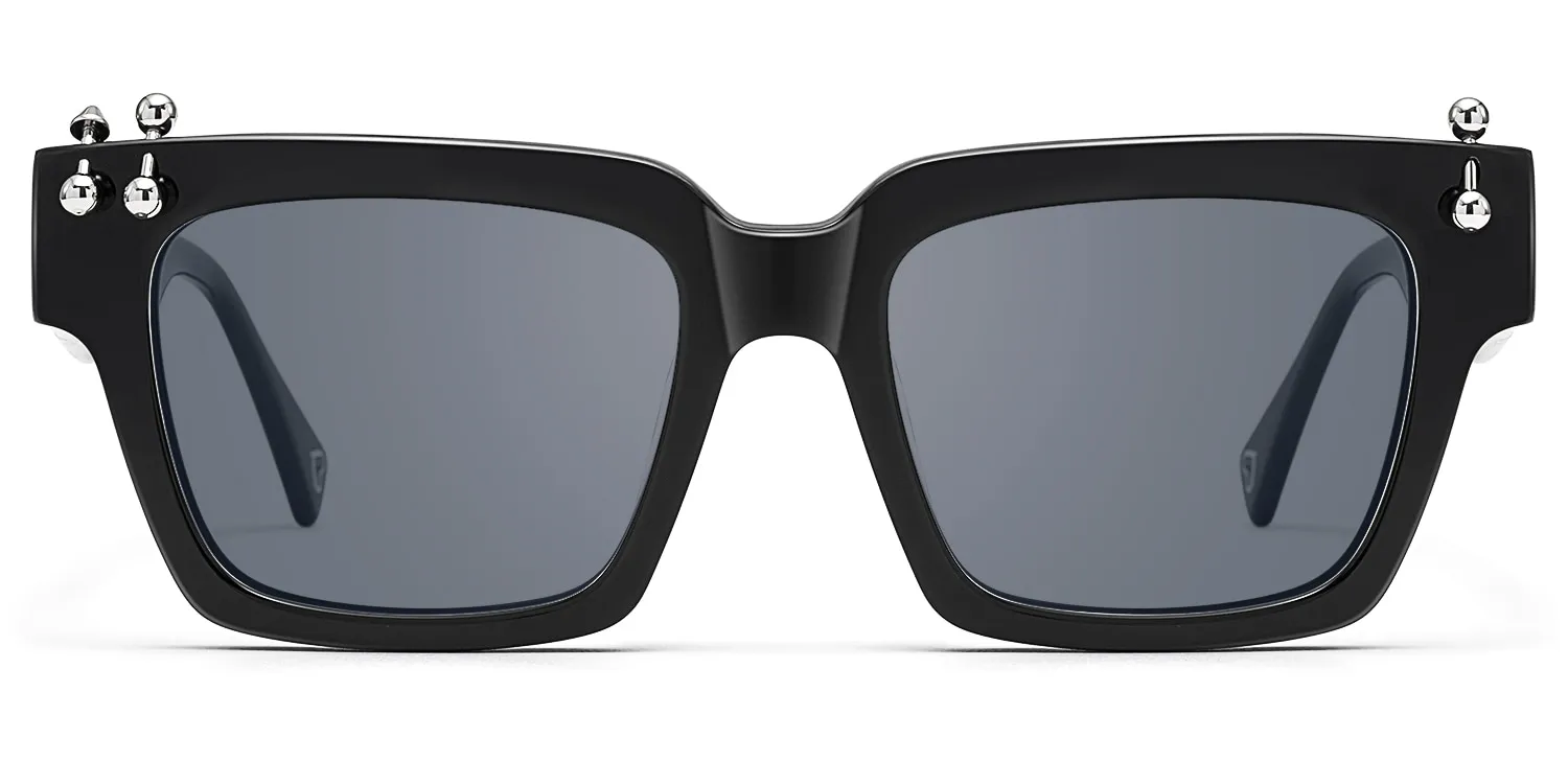PIERCE - Square Black Sunglasses sold by Vooglam product image thumbnail 2