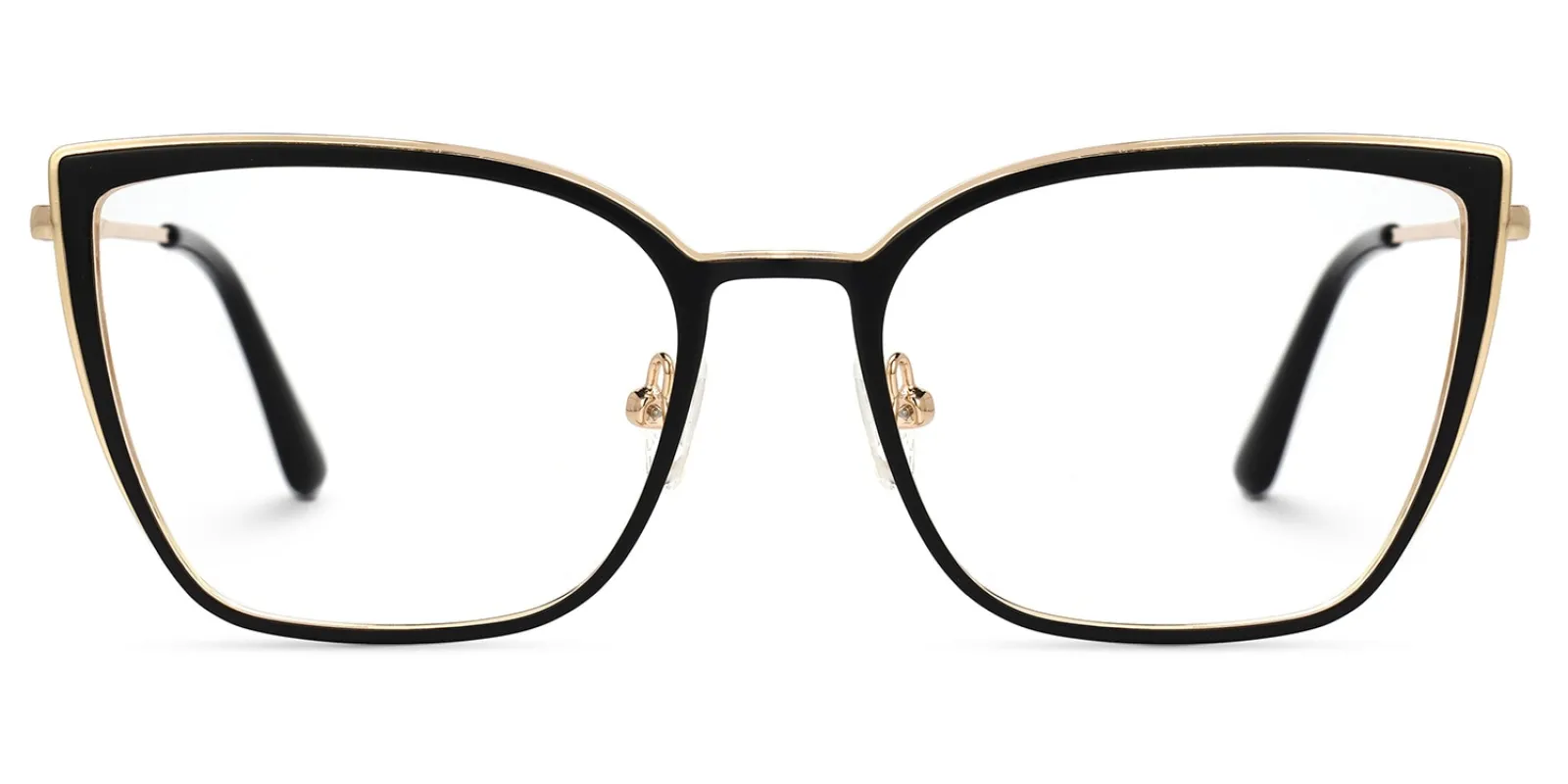 Adeliza - Rectangle Black Eyeglasses sold by Vooglam