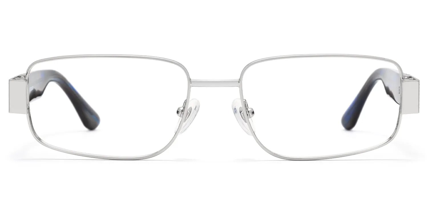 Cypher - Rectangle Silver Eyeglasses sold by Vooglam
