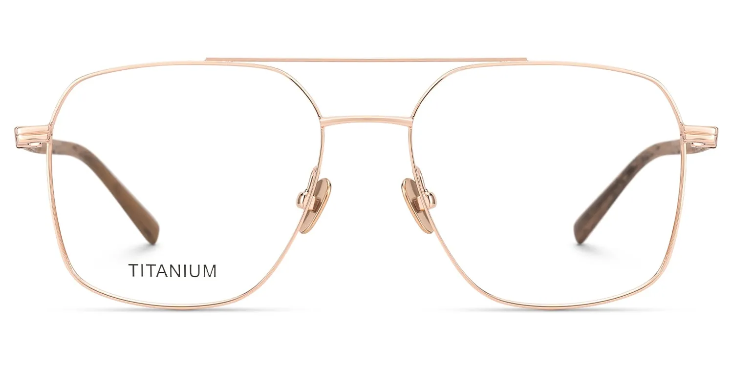 York - Aviator Gold Eyeglasses sold by Vooglam