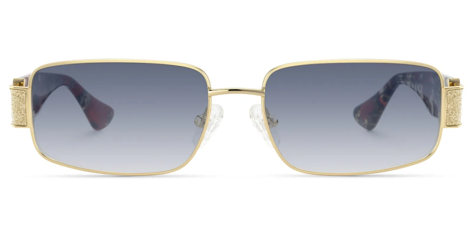 Alexandra - Rectangle Floral Sunglasses sold by Vooglam