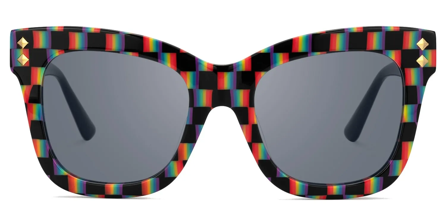 Faustyna - Square Multicolor Sunglasses sold by Vooglam product image thumbnail 2