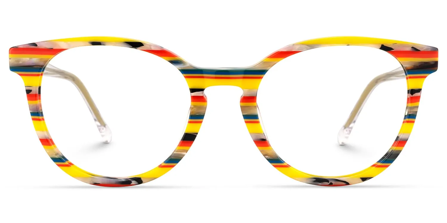 Boban - Round Yellow Eyeglasses sold by Vooglam product image thumbnail 2