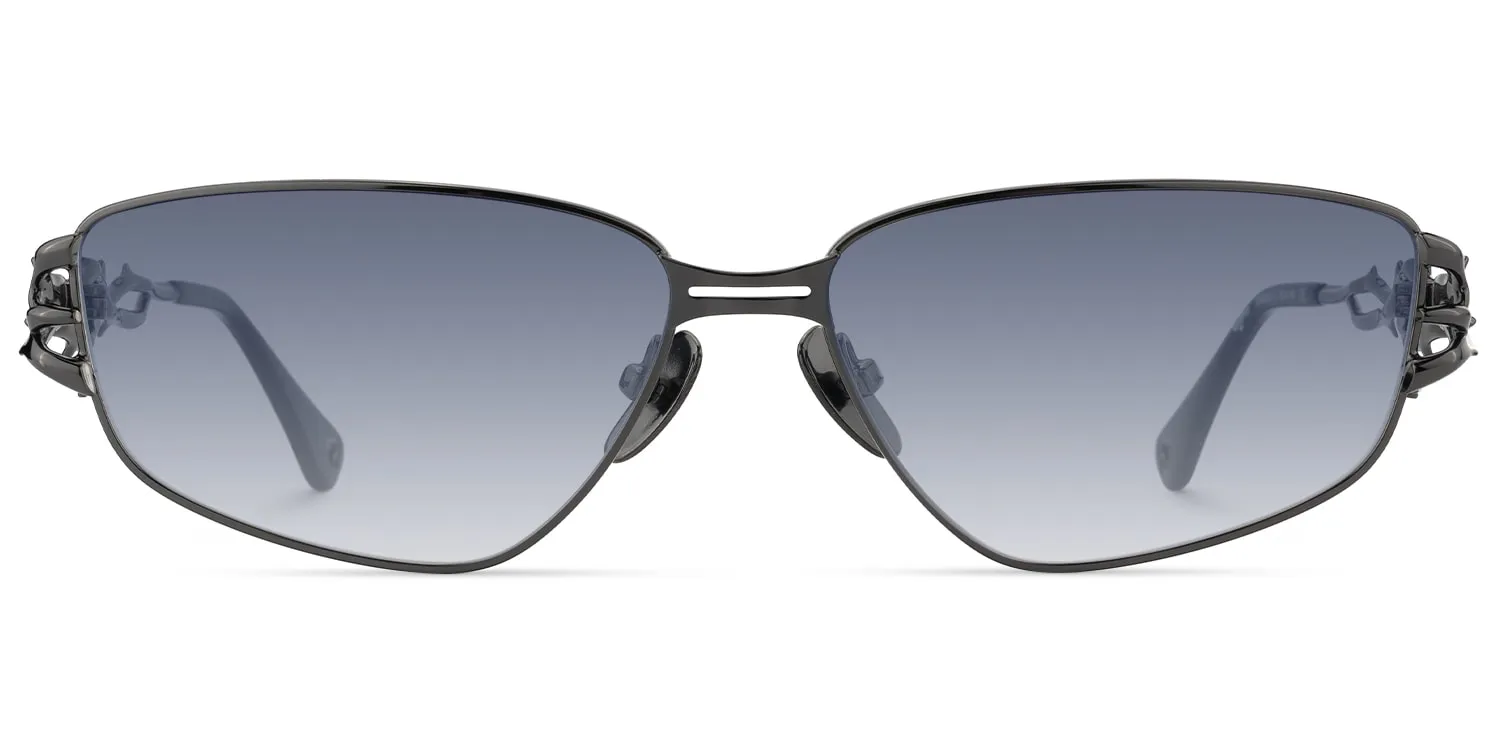 Spine - Geometric Grey Sunglasses sold by Vooglam