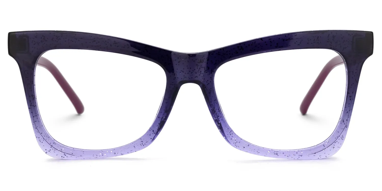 Marguerite - Glitter Purple Glasses with Vaporwave Vibe sold by Vooglam