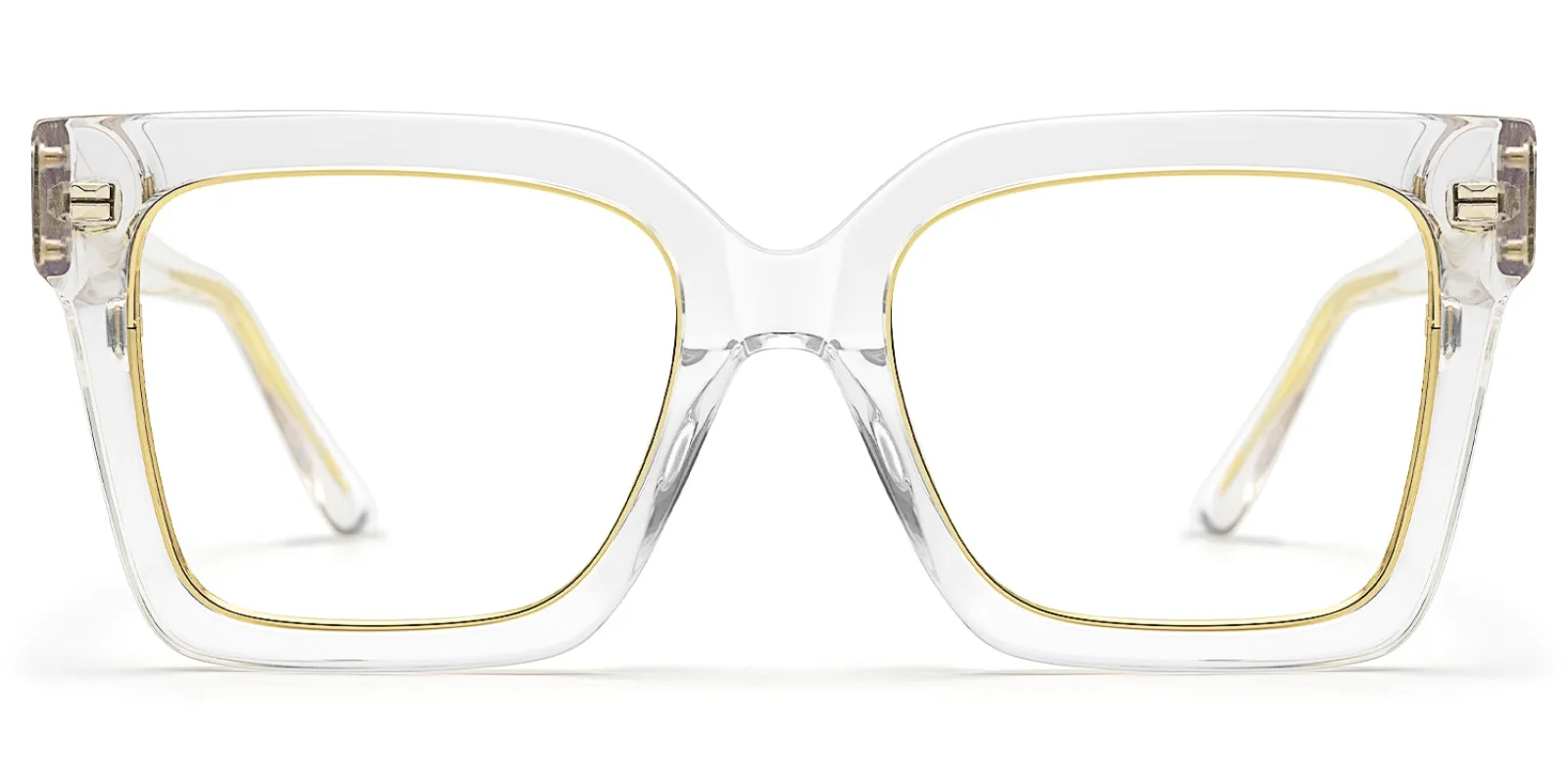 Ibrahim - Square Crystal Eyeglasses sold by Vooglam