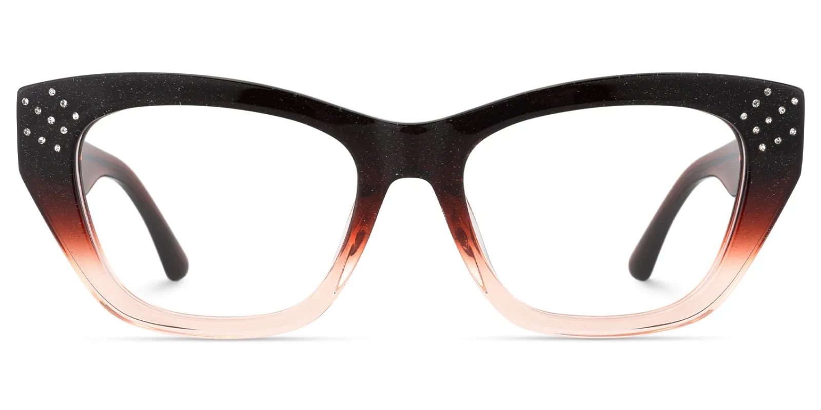 Starlina - Rectangle Brown Eyeglasses sold by Vooglam