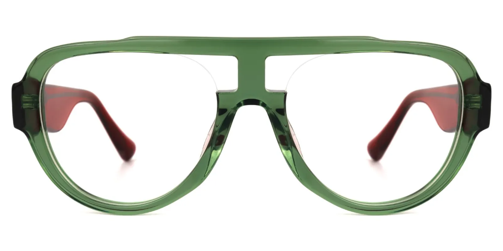 Adnan - Aviator Green Eyeglasses sold by Vooglam