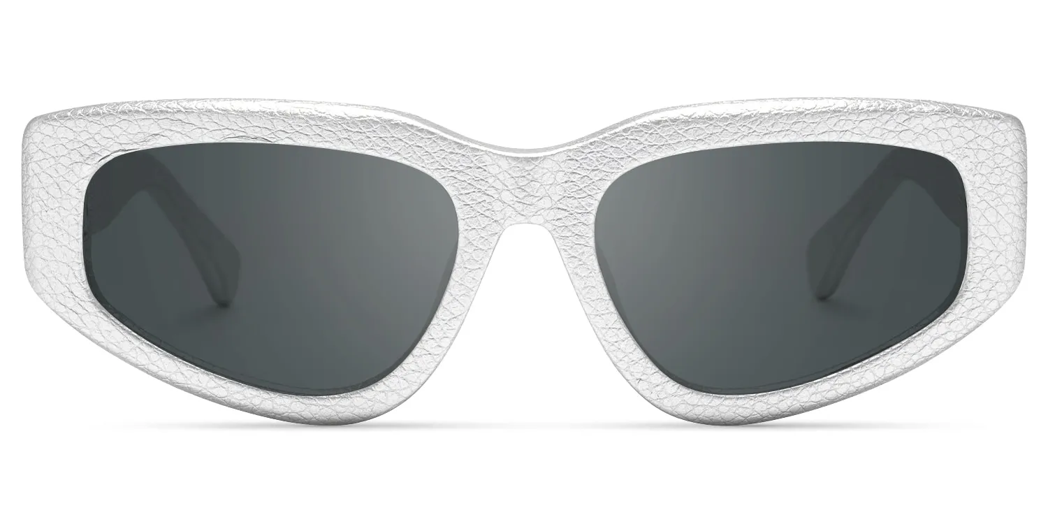 CruzHide - Geometric Silver Sunglasses sold by Vooglam