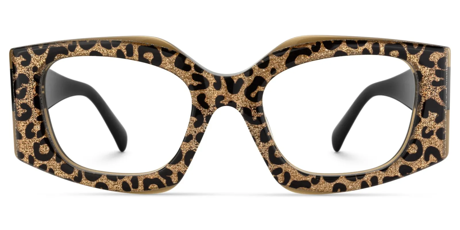 Tahlia - Geometric Tortoise Eyeglasses sold by Vooglam