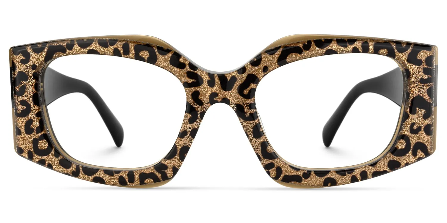 Tahlia - Geometric Tortoise Eyeglasses sold by Vooglam product image thumbnail 2