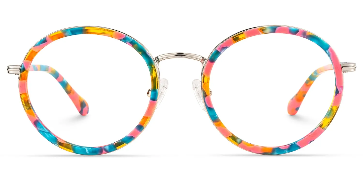 Alma - Round Multicolor Eyeglasses sold by Vooglam product image thumbnail 2
