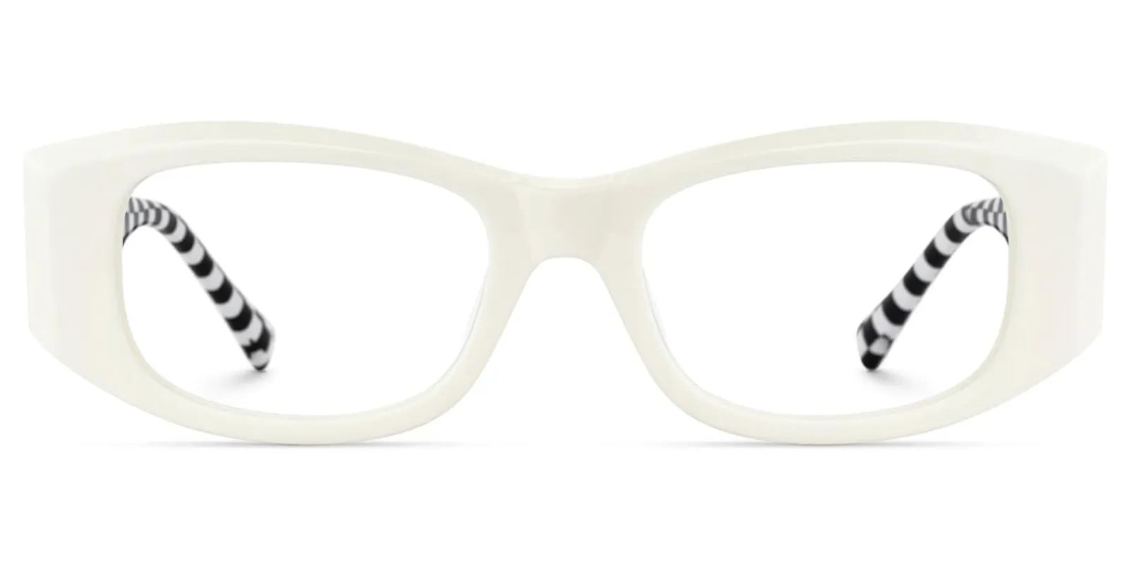 Banksy - Rectangle White Eyeglasses sold by Vooglam
