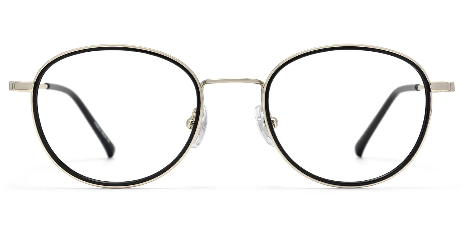 Harlow - Oval Black Eyeglasses sold by Vooglam