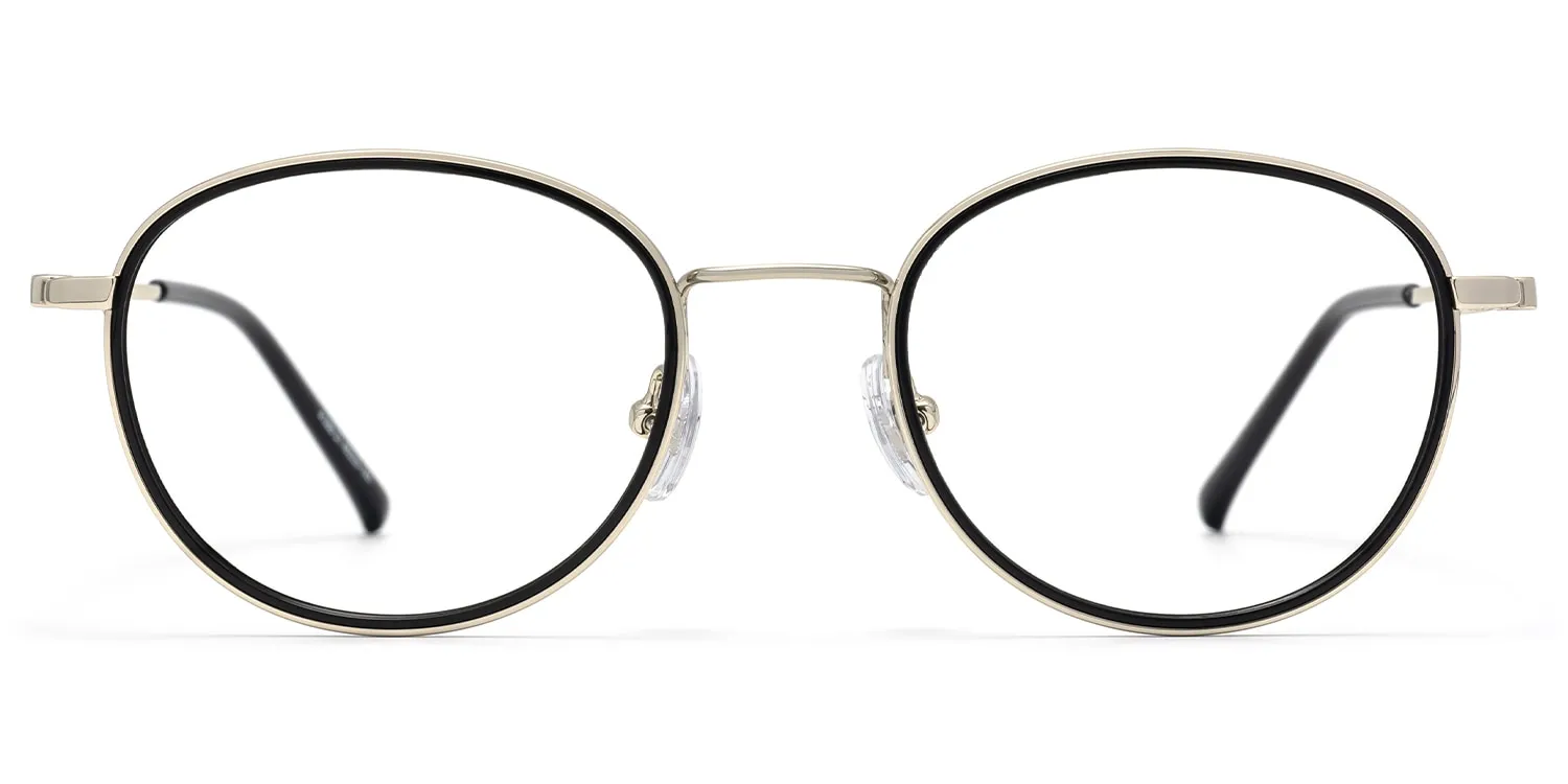 Harlow - Oval Black Eyeglasses sold by Vooglam product image thumbnail 2